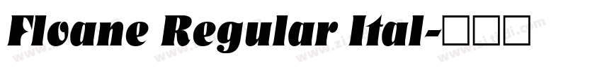 Floane Regular Ital字体转换